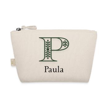 Monogramme P avec ornement botanique - Trousse biologique - nature - Devant