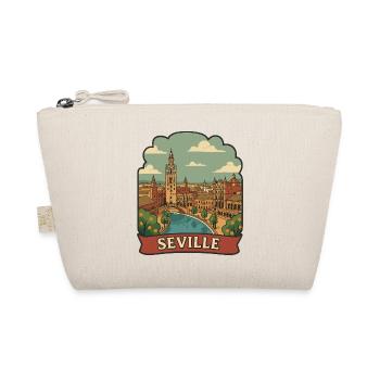 Autocollant rétro de voyage de la Plaza de España de Seville Plaza de España - Trousse biologique - nature - Devant
