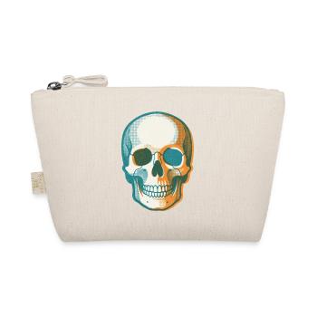 Retro Pop Skull - Organic Pouch - nature - Front