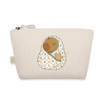 Dreamy Capybara Under Moon Quilt                   - Organic Pouch - nature - Front