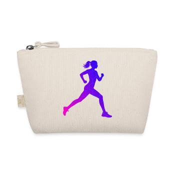 Gift idea for a running with running - Organic Pouch - nature - Front