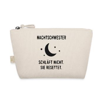 NachtSchwester: Rettet die Nacht - Bio-Täschchen - Natur - Vorne