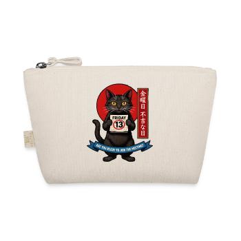 Black cat on Friday 13th e-Ukiyo style  - Bio-Täschchen - Natur - Vorne