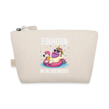 Lustiges Einhorn Urlaub Bier Party Urlaubsmodus - Bio-Täschchen - Natur - Vorne