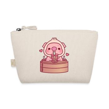 Le mignon cochon Xiao Long Bao boit du thé boba dans un vapeur - Trousse biologique - nature - Devant