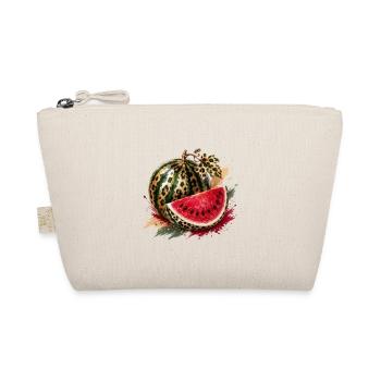 Leopard Glam Wassermelone - Bio-Täschchen - Natur - Vorne
