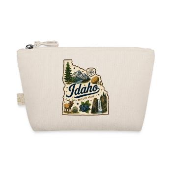 Idaho The Gem State Vintage Travel Aufkleber - Bio-Täschchen - Natur - Vorne