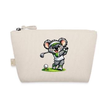 Süßer Koala spielt Golf - Bio-Täschchen - Natur - Vorne