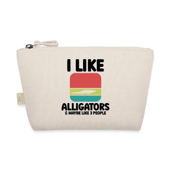 Alligator Spruch Reptil - Bio-Täschchen - Natur - Vorne