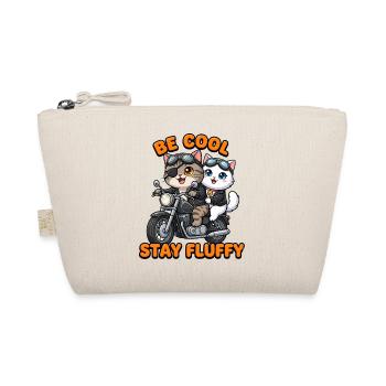 Niedliche Katzen Motorrad-Duo Fluffy Stil - Bio-Täschchen - Natur - Vorne