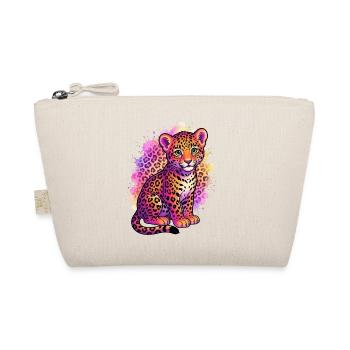 90er-Jahre-inspiriertes Tiger-Shirt Geburtstags-Leopardenhemd - Bio-Täschchen - Natur - Vorne