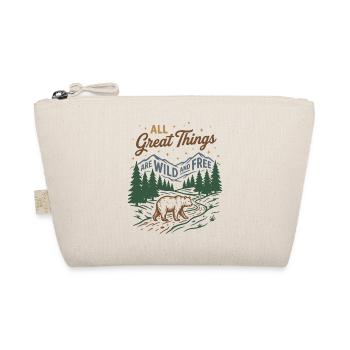 Mountains - All Great Things Are Wild and Free - Organic Pouch - nature - Front