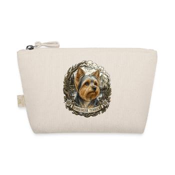 Yorkshire Terrier with Vintage Mountain Landscape - Organic Pouch - nature - Front