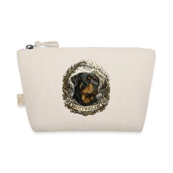 Rottweiler im Vintage Stil mit Berglandschaft - Bio-Täschchen - Natur - Vorne