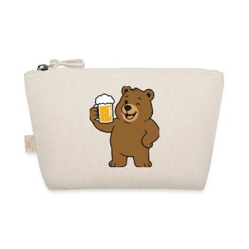 Bear with beer glass - Organic Pouch - nature - Front