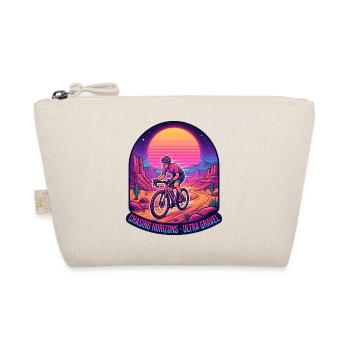 Synthwave-Kiesradfahrer, der Horizonte jagt - Bio-Täschchen - Natur - Vorne