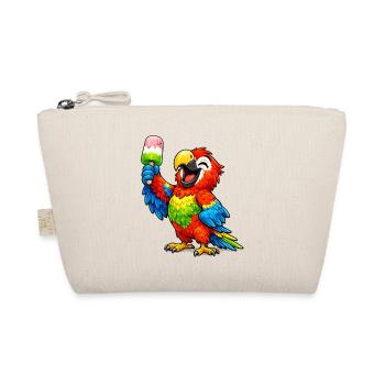 Papagei mit einem Eis - Organic Pouch - nature - Front