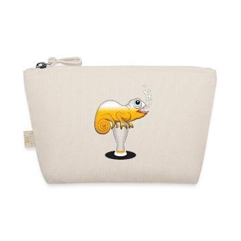 Beer Drinking Chameleon - Organic Pouch - nature - Front