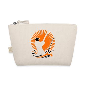 Angler Silhouette Icon - Organic Pouch - nature - Front