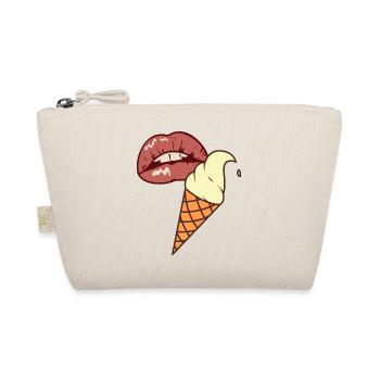 Eis Pop Art Sommer Lippen - Bio-Täschchen - Natur - Vorne
