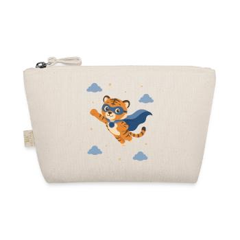 Super-héros tigre à la cape bleue - Trousse biologique - nature - Devant
