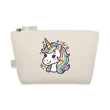 Pastel Star Unicorn - Organic Pouch - nature - Front