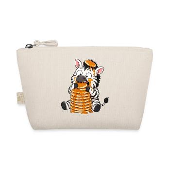 Zebra Pancakes Lustiger Cartoon - Bio-Täschchen - Natur - Vorne