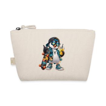 Sommerpinguin Skateboard-Vibe - Bio-Täschchen - Natur - Vorne