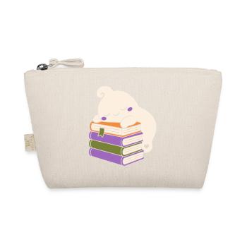 Schlafender Halloween Geist mit Büchern - Bio-Täschchen - Natur - Vorne
