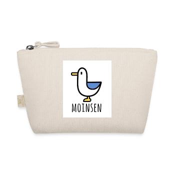 Moinsen Sticker mit Möwe - Bio-Täschchen - Natur - Vorne