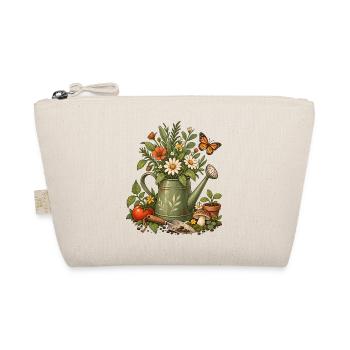 Gießkanne mit Gartenblumen - Bio-Täschchen - Natur - Vorne