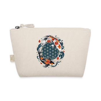 Fisch Koi Koi-Karpfen Blume des Lebens Koi - Bio-Täschchen - Natur - Vorne