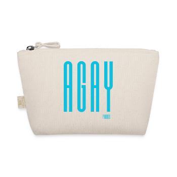 AGAY France Neon Vertikales Logo - Bio-Täschchen - Natur - Vorne