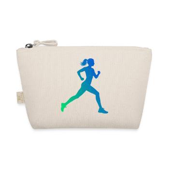 Geschenkidee für eine Running mit Running - Bio-Täschchen - Natur - Vorne