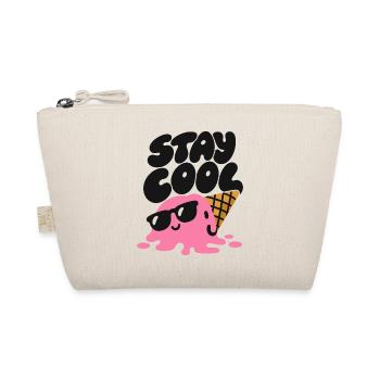 Stay Cool – Eiscreme mit Sonnenbrille - Bio-Täschchen - Natur - Vorne