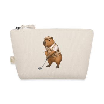 Capybara spielt Golf  - Bio-Täschchen - Natur - Vorne