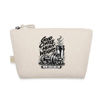 Good Coffee Heavy Weights – Fitnessstudio & Kaffee - Bio-Täschchen - Natur - Vorne