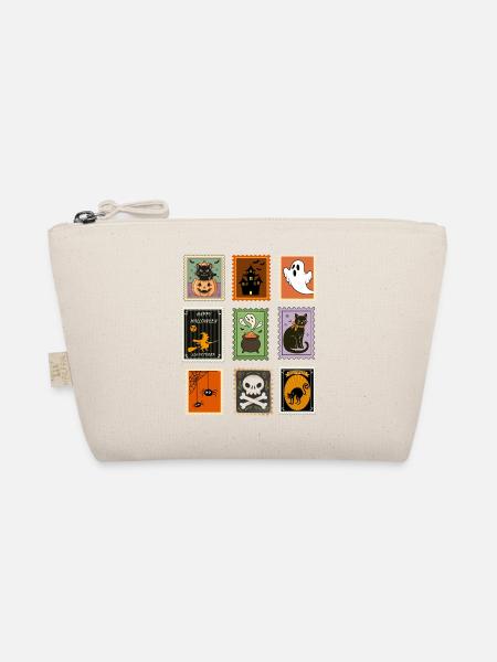 Vintage-Halloween-Stempelpaket - Bio-Täschchen - Natur