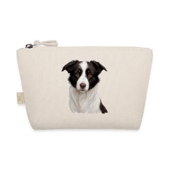 Border Collie Porträt: Treuer Blick - Bio-Täschchen - Natur - Vorne