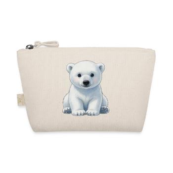 Niedliches Eisbär Baby Geschenkidee für Kinder  - Bio-Täschchen - Natur - Vorne