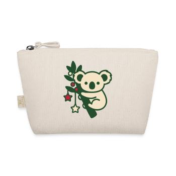 Weihnachts Koala Stern Grafik - Bio-Täschchen - Natur - Vorne