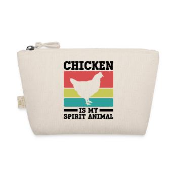 Huhn Seelentier Retro - Bio-Täschchen - Natur - Vorne