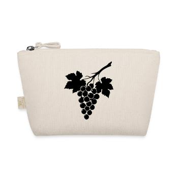 Wein Weinrebe Weintrauben schwarz Geschenk  - Bio-Täschchen - Natur - Vorne