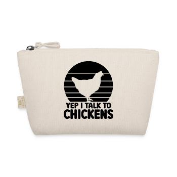 Huhn Spruch Humor - Bio-Täschchen - Natur - Vorne