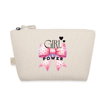 Girl Power - Schleife - Bio-Täschchen - Natur - Vorne