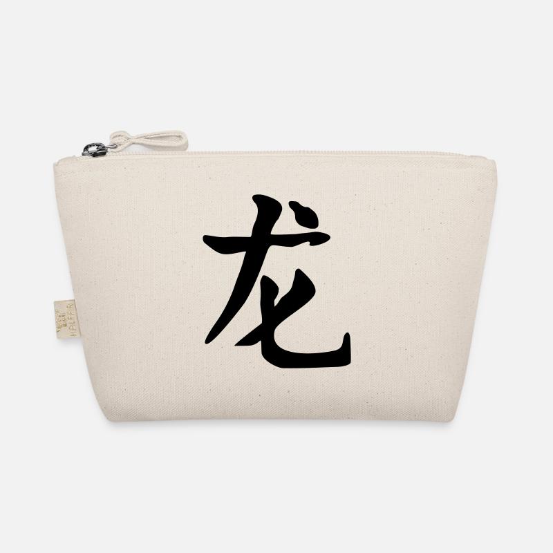 Drachen -Kanji-Japan - Bio-Täschchen - Natur