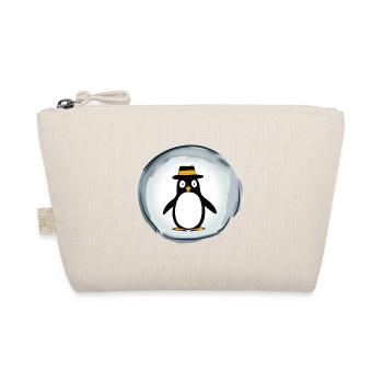 Pinguin mit Hut - Bio-Täschchen - Natur - Vorne