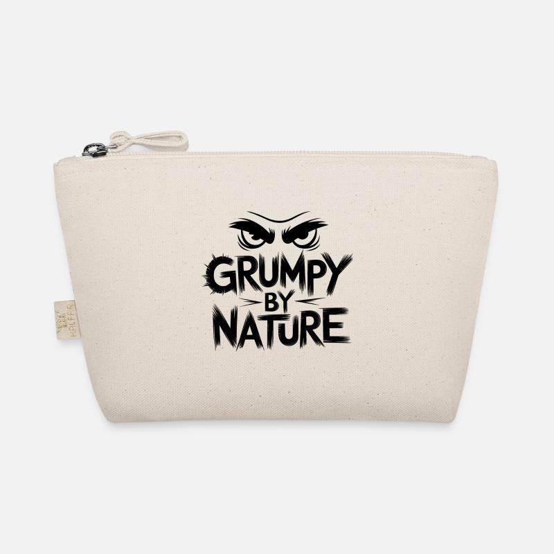 Grumpy and bad-tempered, angry face Organic Pouch