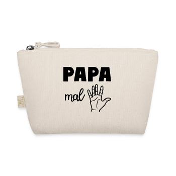 Papa mal Fünf Vater - Bio-Täschchen - Natur - Vorne