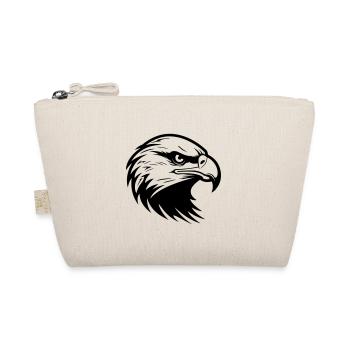 Adler Kopf Silhouette - Bio-Täschchen - Natur - Vorne